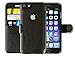 Lockwood iPhone 6s Plus / 6 Plus | Flip Wallet Card Case | Faux Leather | Vintage Black | (5.5 Inch) | Ultra Slim & Light