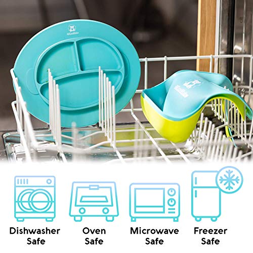 image for AllGoodBaby Baby & Toddler Feeding Set - 2 Pocket Food Catching Bibs, 