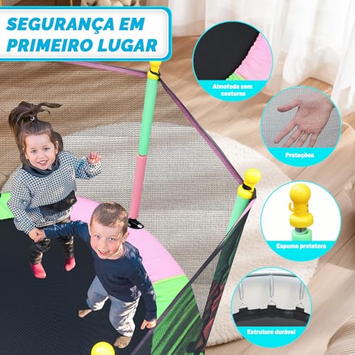 1,52m Lona para Área Interna e Externa, Salto Preta de Molas Colorida, Pula Pula, Cama Elastica, Cama Elástica, Pula Pula Grande, Pula-Pula