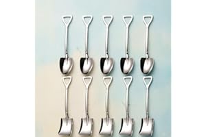 10pcs Dessert and Coffee Spoon Shovel, Stainless Steel Spoons, Suitable for Home, Kitchen, And Restaurant Use