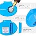 SkyGenius Battery Operated Necklace Fan, Mini Portable USB Rechargeable Fan for Personal Cooling, Kids, Gift, Camping, Outdoor Event, Travel, Concerts, Church, Hot Flash (2200mAh Battery, Blue)