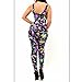 Stylish Sexy Unique Scrawl Black Colorful Sleeveless New Bodycon Jumpsuit Romper
