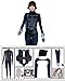 miccostumes Women's Queen Makoto Niijima Cosplay Costume Jumpsuit with Mask （Women l） Blue