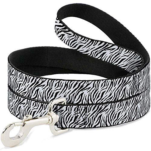 Dog Leash Zebra 2 White 4 Feet Long 1.0 Inch Wide