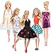 E-TING 15 Items=5 Set Handmade Mini Dresses Clothes 5 Shoes 5 Hanger for Barbie Doll