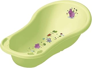 keeeper Hippo Ergonomische Babywanne, Ab 0 bis ca. 12 Monate, 100 cm, Wiktoria, Grün