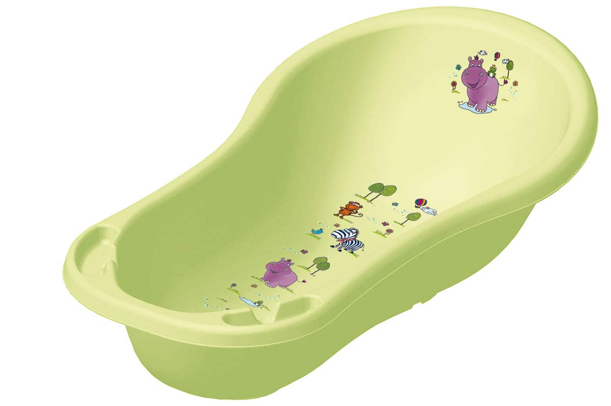keeeper Hippo Ergonomische Babywanne, Ab 0 bis ca. 12 Monate, 100 cm, Wiktoria, Grün
