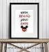 Wash Behind Your Ears Typography - Wall Art Print - Ready to Frame (8X10) Photo - Perfect Gift For Disney World Fans - Disneyworld - Great For Bathroom and Home Decor