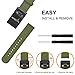 Fintie Band Compatible with Garmin VIVOACTIVE HR, Soft Nylon Sport Straps Adjustable Replacement Watch Bands with Metal Buckle Wristband Compatible Garmin Vivoactive HR Sports GPS Smart Watch, Olive