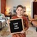 Black Felt Changeable Letter Board 12”x12” By Monet Office Art: Letterboard With Solid Oak Wood Frame & Mount Hook – Comes With 300 White Plastic Letters, Numbers & Punctuation Marks