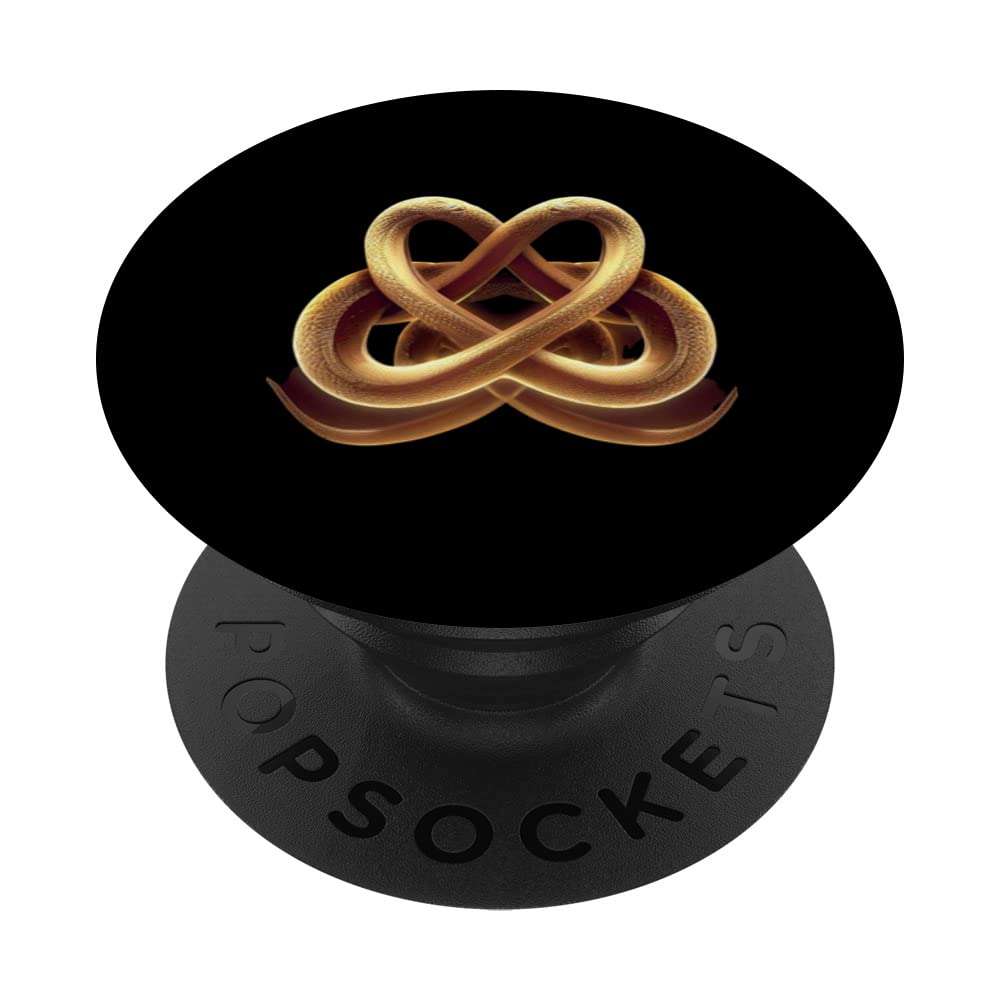 Eternal Serpent's Embrace: Infinity Hug Artistic Design PopSockets Swappable PopGrip