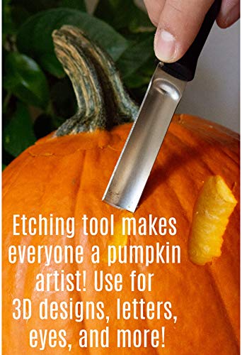 Pumpkin Carving Kit - Pumpkin Carving Tools - 10 Stencils - Stainless Steel