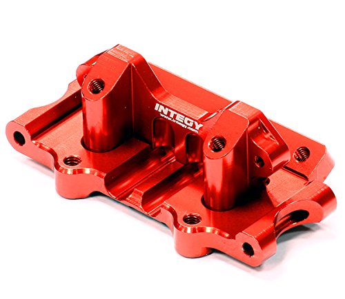 Integy RC Model Hop-ups T8641RED Billet Machined T3 Front Bulkhead for 1/10 Rustler 2WD, Stampede 2WD & Slash 2WD