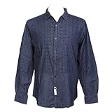 Marc Ecko Cut & Sew Mens Just Weave Long Sleeve Woven Shirt Dark Indigo Medium