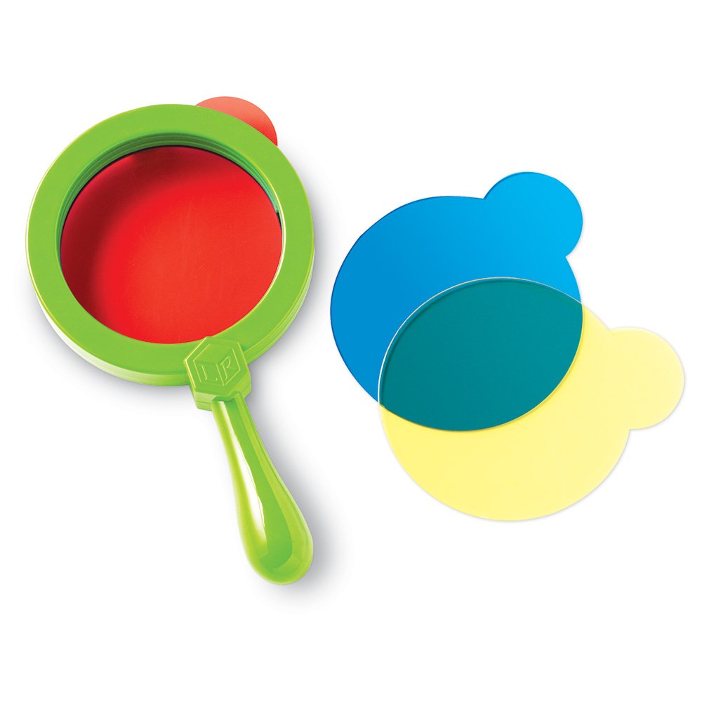 Learning Resources Color Mixing Lenses, Homeschool Preschool, Experiments, 4 Pieces, Ages 2+