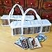 Evelots CD Storage Bag-Zippered-Clear-Handles-Hold 94 CD's Total-White Top-Set/2