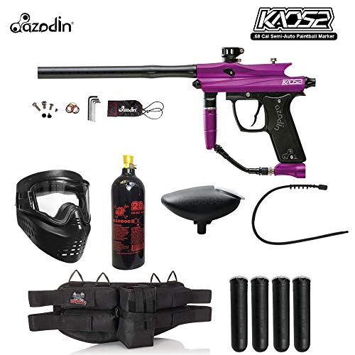 MAddog Azodin KAOS 2 Silver Paintball Gun Package - Purple/Black