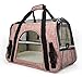 Pawfect Pets Pet Travel Carrier, Soft-Sided with Two Pet Mats for Small Dogs and Cats (Blush Tan)