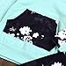 HAPPYMA Infant Toddler Baby Girl Sweatshirt Floral Hoodie Outfits Tops +Pants Clothes Set (Green, 18-24 Months)