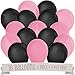Chic 50th Birthday - Pink, Black and Gold - Confetti and Balloon Birthday Party Decorations - Combo Kit