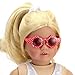 Sophia's Doll Sunglasses Pack of 3, Fits 18 Inch Girl Dolls or 15 Inch Baby Dolls | Polka Dot Flower Sunglasses in Blue, Red and Black