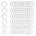 Outus 60 Pieces Round Key Chain Rings Metal Split Ring for Home Car Keys Organization, 3/ 4 Inch, 1 Inch, 1.1 Inches, 1.2 Inches, 1.25 Inches and 1.4 Inches, Silver