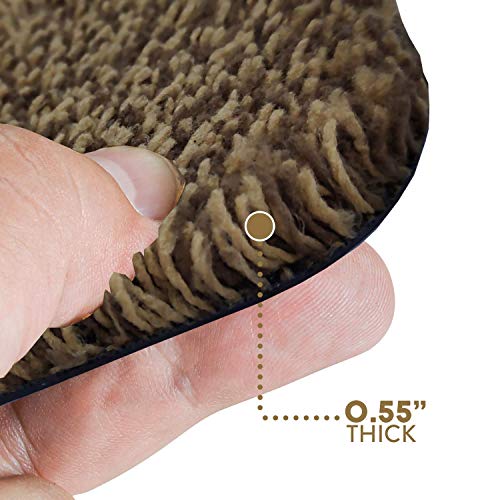 Kaluns Door Mat - Front Door Welcome Rug Indoor Doormat - Super Absorbent Mud Mats - Home Entry Floor Mat, Non Slip PVC Waterproof Backing, Shoe Mat for Entryway - Machine Washable (18x28 Brown)