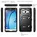 Galaxy J3(2016) Case / J3 V / Samsung Galaxy Amp Prime Case / Express Prime Case, KASEMI [Built in Screen Protector] Dual Layer Protection Locking Belt Swivel Clip Holster with Kickstand -Black