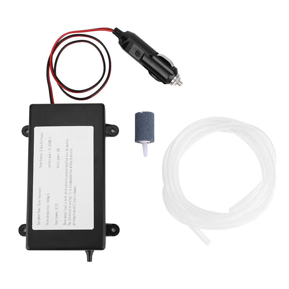 Ozone Generator Air Purifier,1000mg/h 10W Portable Car Ozone Generator 10W DC12V 1000mg/h Odor Eliminating Air Freshing Ozonizer for Home/Car/Pet Area/Kitchen/Bathroom