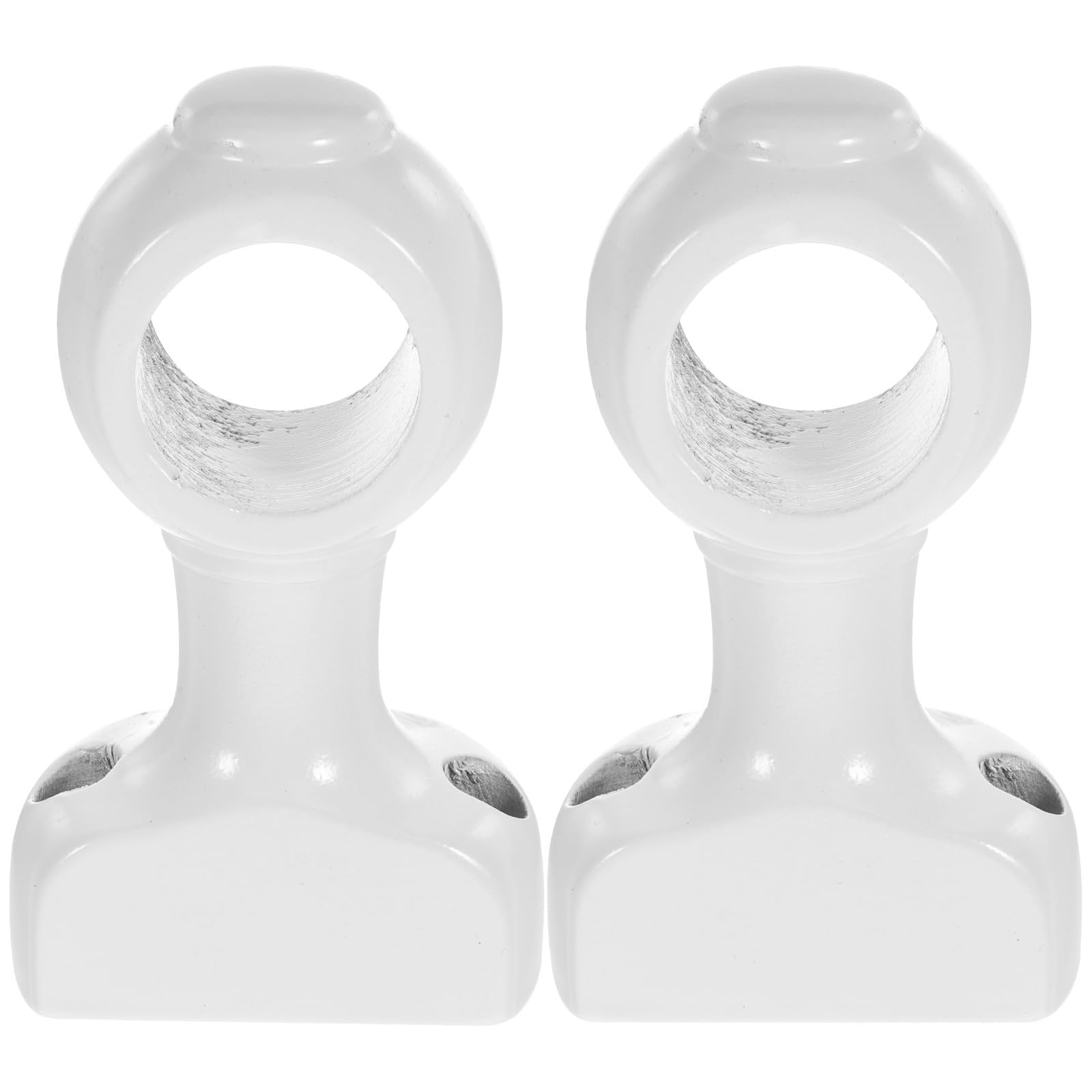 Abaodam 2pcs Curtain Rod Bracket Drapery Hooks for Curtain Accessories Wooden Heavy Duty Stand Support Wall Pole Holder Rod Hooks Pole Hanging Brackets for Various Home Decor Styles 28mm White
