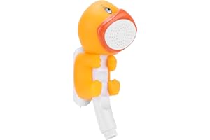 Shower Sprayer Cartoon Duck Bath Spray Head Handheld Shower for Toddlers Bath Time Fun Rubber Plastic 8.1x3.0x3.3in