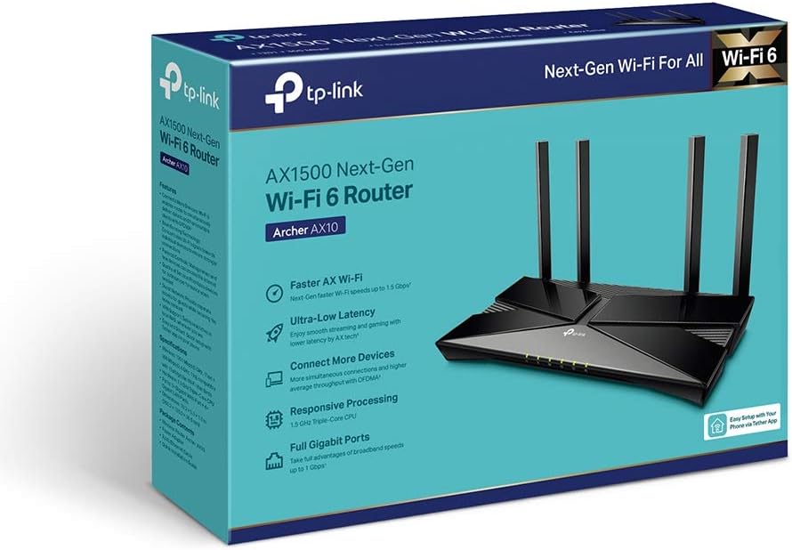 TP-Link Next-Gen Wi-Fi 6 AX1500 Mbps Gigabit Dual Band Wireless Cable Router, OneMesh Supported, Triple-Core CPU - Image 5