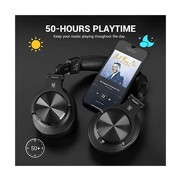 OneOdio-A70-Bluetooth-Headphones-Over-Ear-50-Hrs-Playtime-Stereo-WirelessWired-Headset-with-CVC60-Mic-Professional-Studio-Monitor-Mixing-Headphones-for-TVPCPhone OneOdio A70 Bluetooth Headphones Over Ear, 72 Hrs Playtime, Monitor Level Stereo Sound Quality, Foldable Wireless&Wired…
