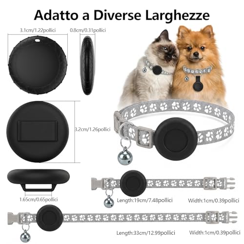 GPS for Dogs, Cat GPS Collar, GPS Trackers for Dogs and Cats, No Subscription, Global Real Time Positioning, Compatible with iOS and Android, Tracking History (7 Days)