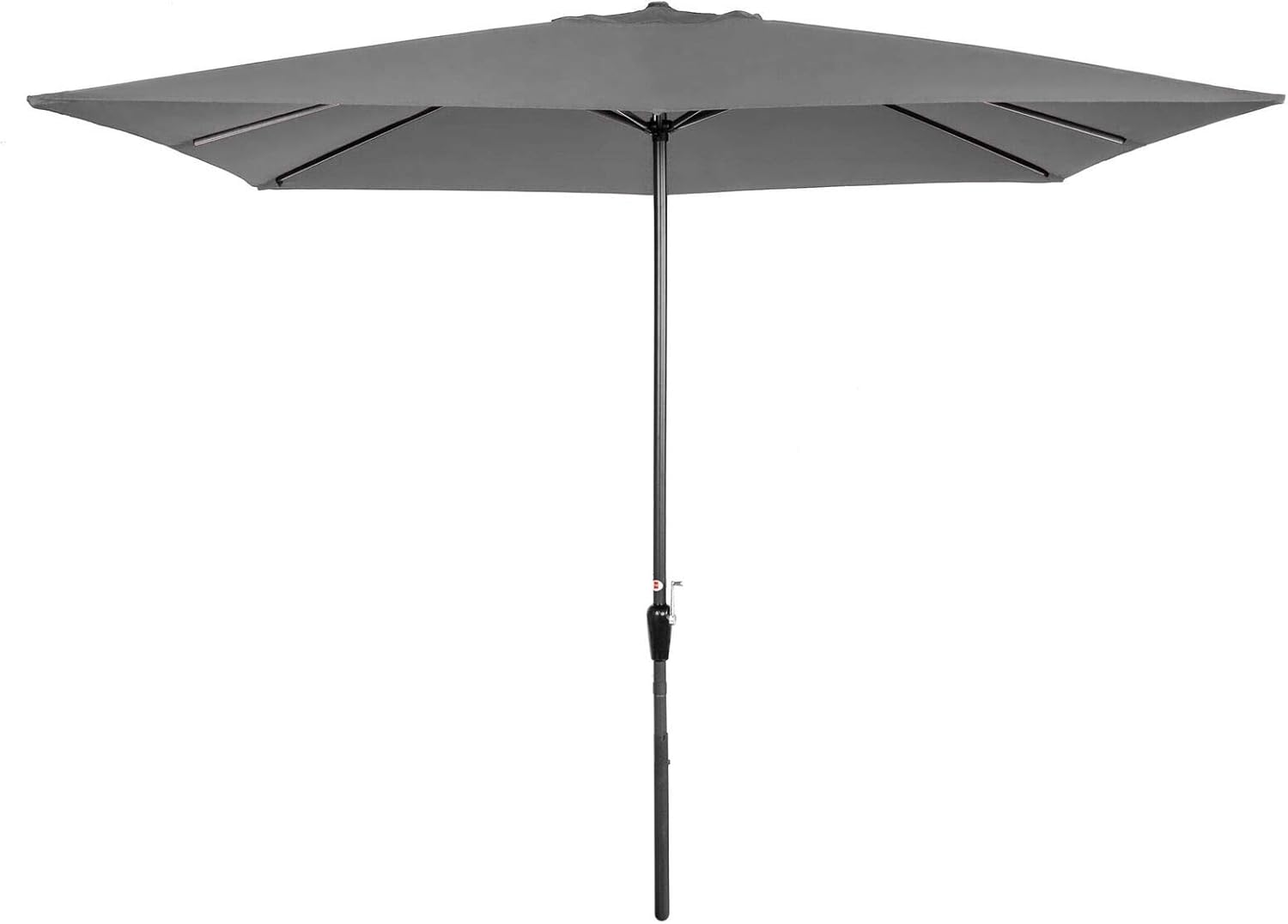 Amazon Com Grey 8x11 Ft Rectangular Patio Umbrella With Easy Hand Crank Uv Resistant Fabric Rust Resistant Ribs Single Wind Vent Providing Perfect Shaded Space For Backyard Garden Poolside Or Any Outdoor Space