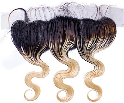 Virgin Hair Factory 10" ~ 22" 1B#T613# Color Body Wave Indian Remy Human Hair 13" x 4" Top Lace Frontal Closure Free Part With Baby Hair 130% Density 18 Inch QT-99