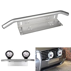 Triclicks Chroom universele aluminiumlegering bumper kentekenplaathouder nummerplaathouder werklamphouder voor auto…