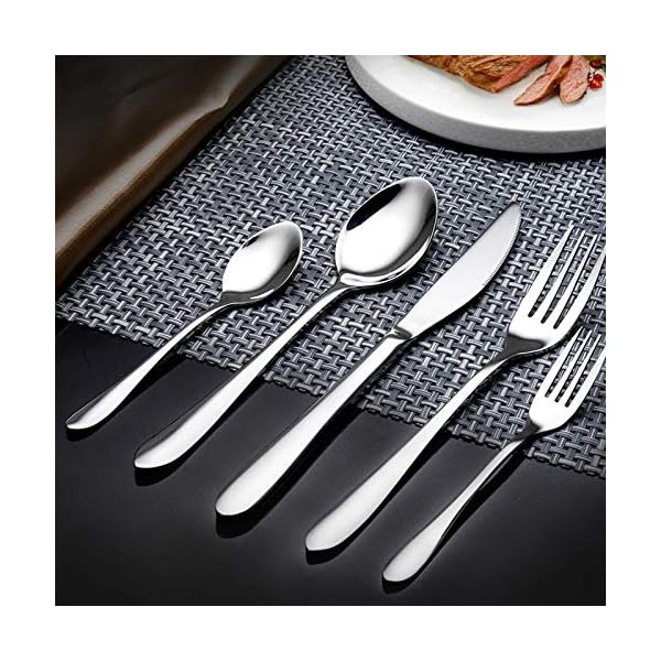 72-Piece Cutlery Set with Serving Utensils, Elegant Life Stainless Steel Flatware Silverware Set for 12, Tableware Eating Utensils, Dishwasher Safe