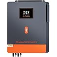 PowMr 10200W Solar Inverter 48V DC to 220V/230V AC Pure Sine Wave Power Inverter Built-in 180A MPPT Controller 10000W Hybrid Inverter for Home RV Off-Grid System, for 48V Lead Acid and Lithium Battery