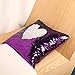 URSKYTOUS Reversible Sequin Pillow Case Decorative Mermaid Pillow Cover Color Changing Cushion Throw Pillowcase 16” x 16”,Purple and Silver