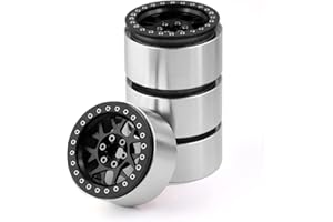 WLYEJEA 2.2" Aluminum Alloy RC Rim 4pcs 65mm Beadlock Wheels Rims 12mm Hex Fit for 1/10 Scale RC Crawler Axial Wraith RR10 SCX10 90046 TRX4 TRX6