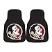 FANMATS 5236 Florida State Seminoles Front 2-Piece Team Logo Carpet Car Mat Set, Front Row Automotive Floor Mats, Non-Slip Backing, Team Colors - FSU Logo, Black