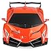 Best Choice Products 1/24 Officially Licensed RC Lamborghini Veneno Sport Racing Car w/ 27MHz Remote Control, Head and Taillights, Shock Suspension, Fine Tune Adjustment - Orange