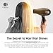 Osensia Hair Dryer - Professional Tourmaline Ionic Ceramic Blow Dryer with 2 Nozzle Attachments and Travel Bag - Negative Ions 1875W Salon Fast Drying Hair Styling Tool