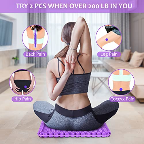 SUPTEMPO Purple Gel Seat Cushion for Office Chair, Cars, Long Trips，Back, Sciatica, Hip
