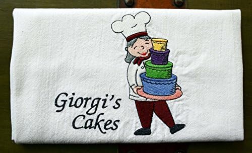 Quality Personalized Flour Sack Towel, Dish Towel, Kitchen Towel, Baking Tea Towel, Embroidered Towels, Dish Towels, Dish Drying Towel, Chef Decor, Kitchen Decor, Hostess Gift, Female Chef