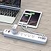 Bototek 6-outlet power strip with 4 Smart 5V/2.4A USB Charging ports and 6ft Cord, Built-in 1250W/10A Surge protector, for smart phones & tablets, White