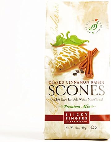 Sticky Fingers Bakeries Vanilla Cinn-Raisin Scone 16 oz each (2 Items Per Order, not per case)