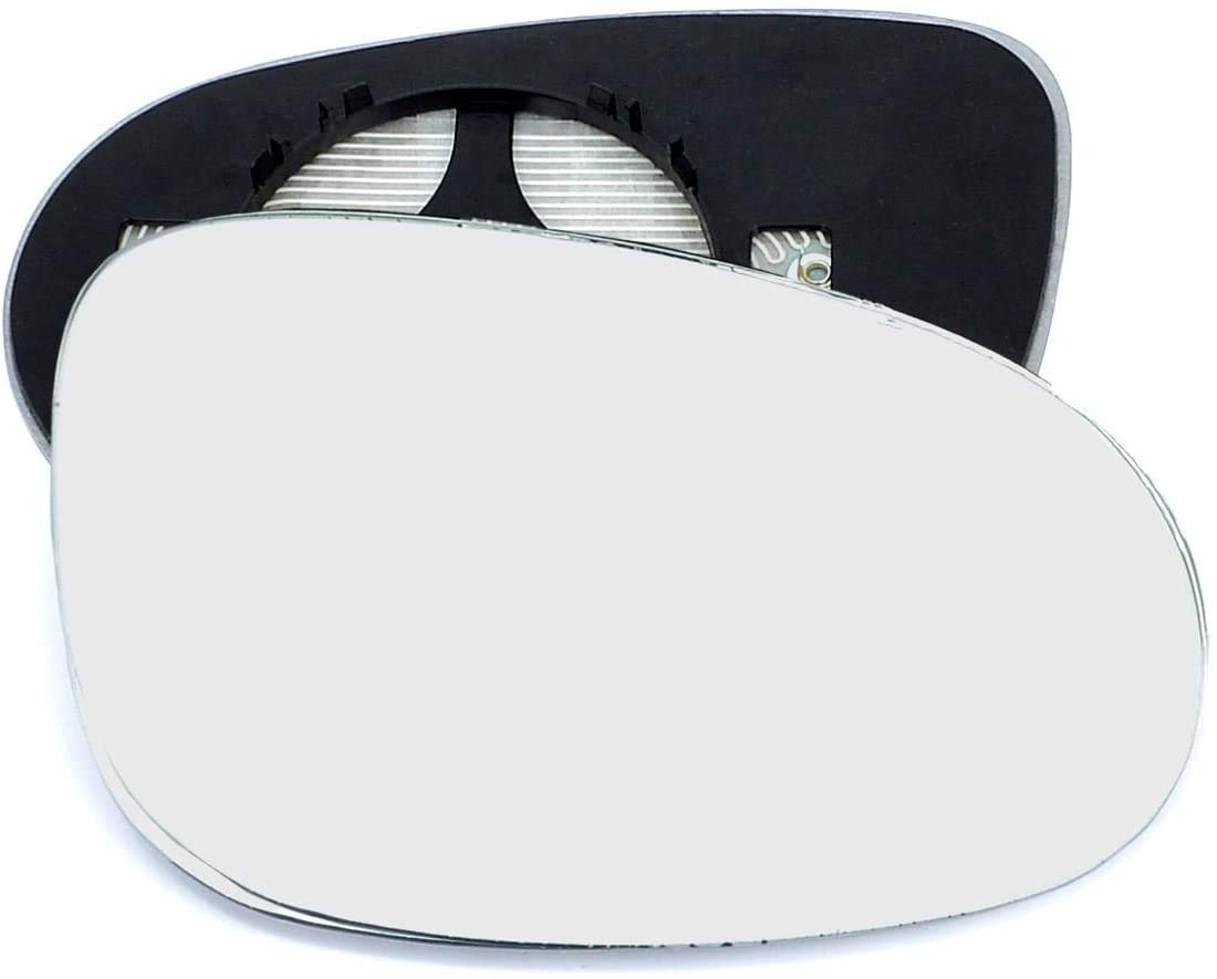 LT2CP Replacement Heated Wing Mirror Glass for Ford KA 2008-2016 Right UK Driver Side Clip-On Clear