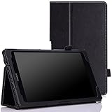 MoKo Sony Xperia Z3 Tablet Compact Case - Slim Folding Cover Case for Xperia Z3 8 Inch Tablet Compact, BLACK (With Smart Cover Auto Wake / Sleep)